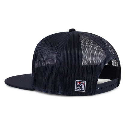 Gonzaga University Class of '92 trucker hat, angled rear view showing mesh panels and snapback closure