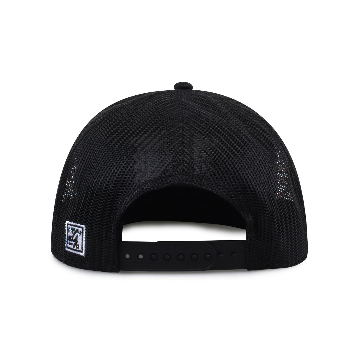 University of Hawaii Class of '92 trucker hat, rear view of mesh back and adjustable snapback closure