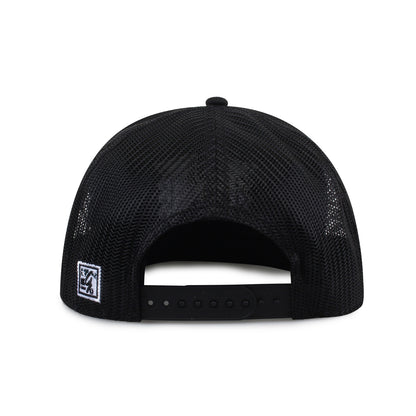 University of Hawaii Class of '92 trucker hat, rear view of mesh back and adjustable snapback closure