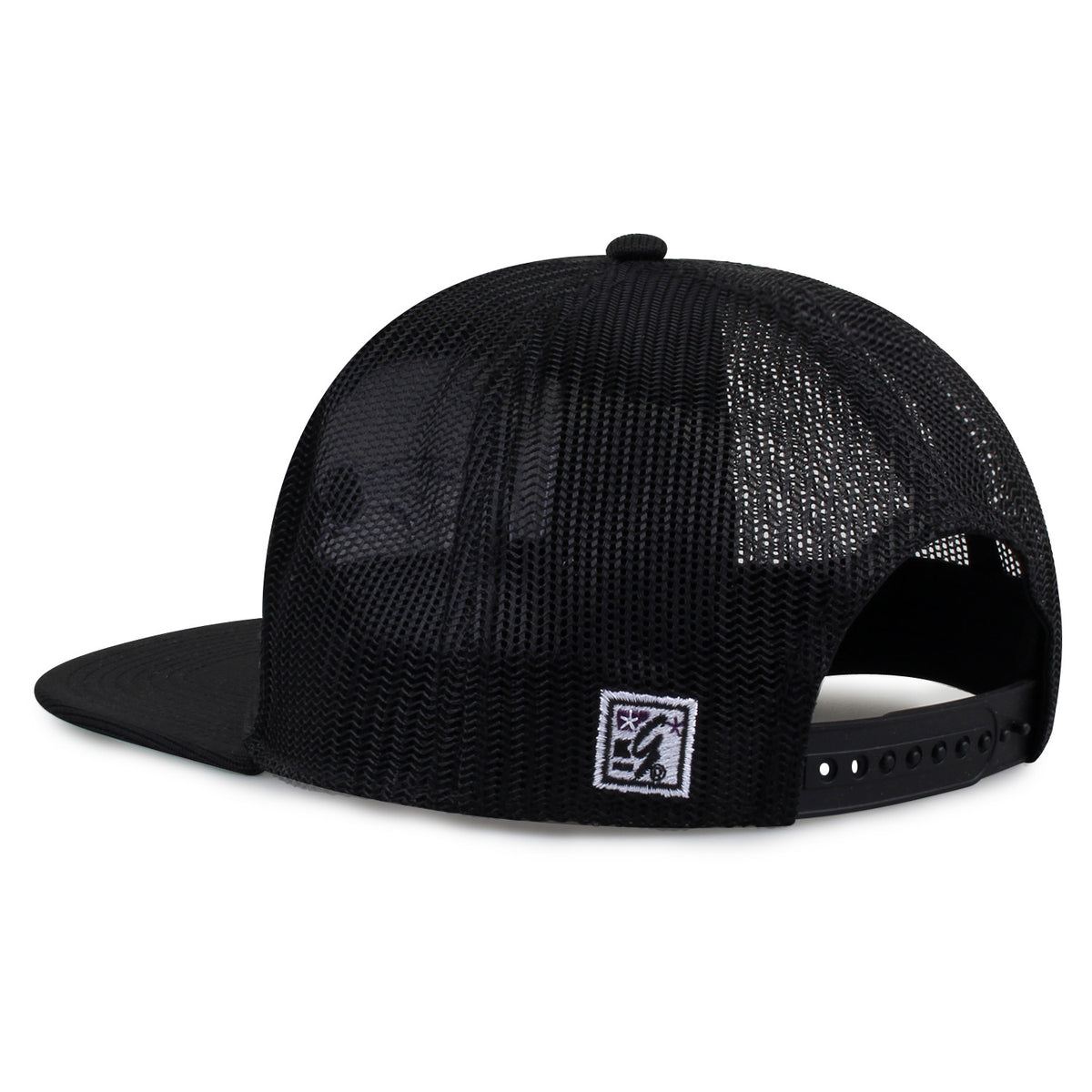 Kansas State University Class of '92 trucker hat, angled rear view showing mesh panels and snapback closure