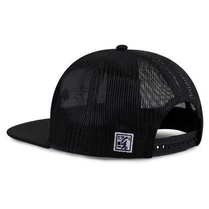 Kansas State University Class of '92 trucker hat, angled rear view showing mesh panels and snapback closure