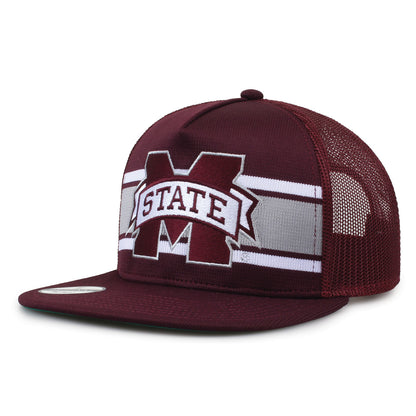Mississippi State University Class of '92 trucker hat, angled front view showing embroidered logo and mesh side