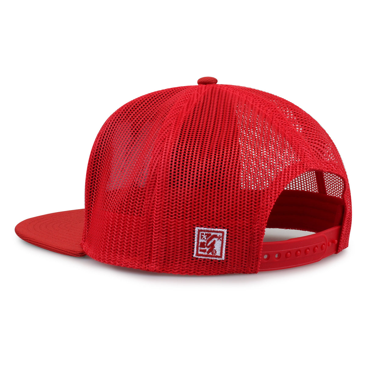 University of Nebraska Class of '92 trucker hat, angled rear view showing mesh panels and snapback closure