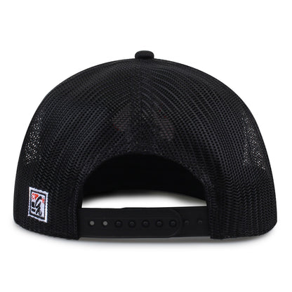 Oklahoma State University Class of '92 trucker hat, rear view of mesh back and adjustable snapback closure