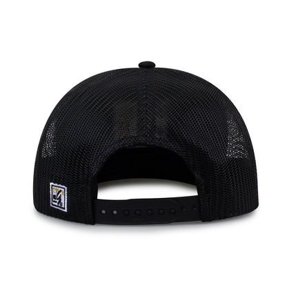 United States Military Academy (Army) Class of '92 trucker hat, rear view of mesh back and adjustable snapback closure