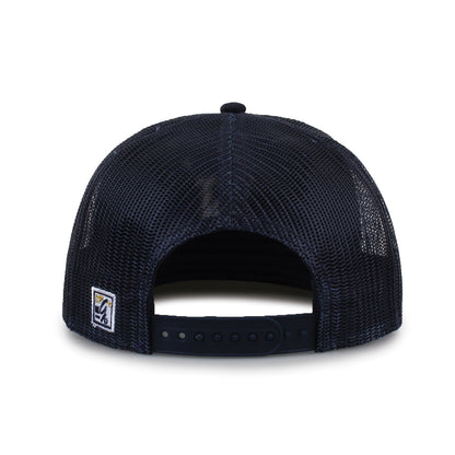United States Naval Academy (Navy) Class of '92 trucker hat, rear view of mesh back and adjustable snapback closure