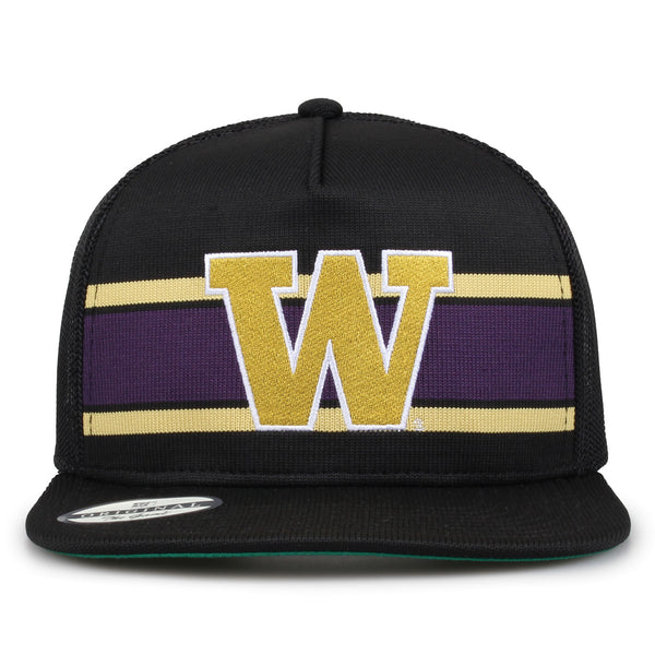 Washington Huskies Class of '92 Trucker in black / purple / gold, front view