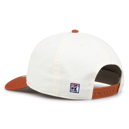 Texas Original Bar snapback hat showing adjustable snap closure and The Game logo, rear view