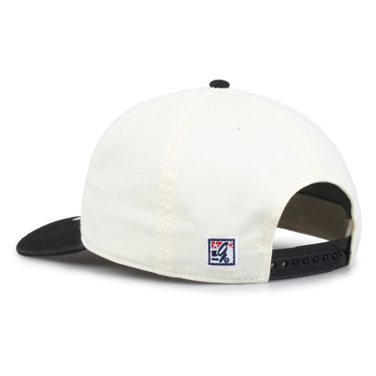 Missouri Original Bar snapback hat showing adjustable snap closure and The Game logo, rear view