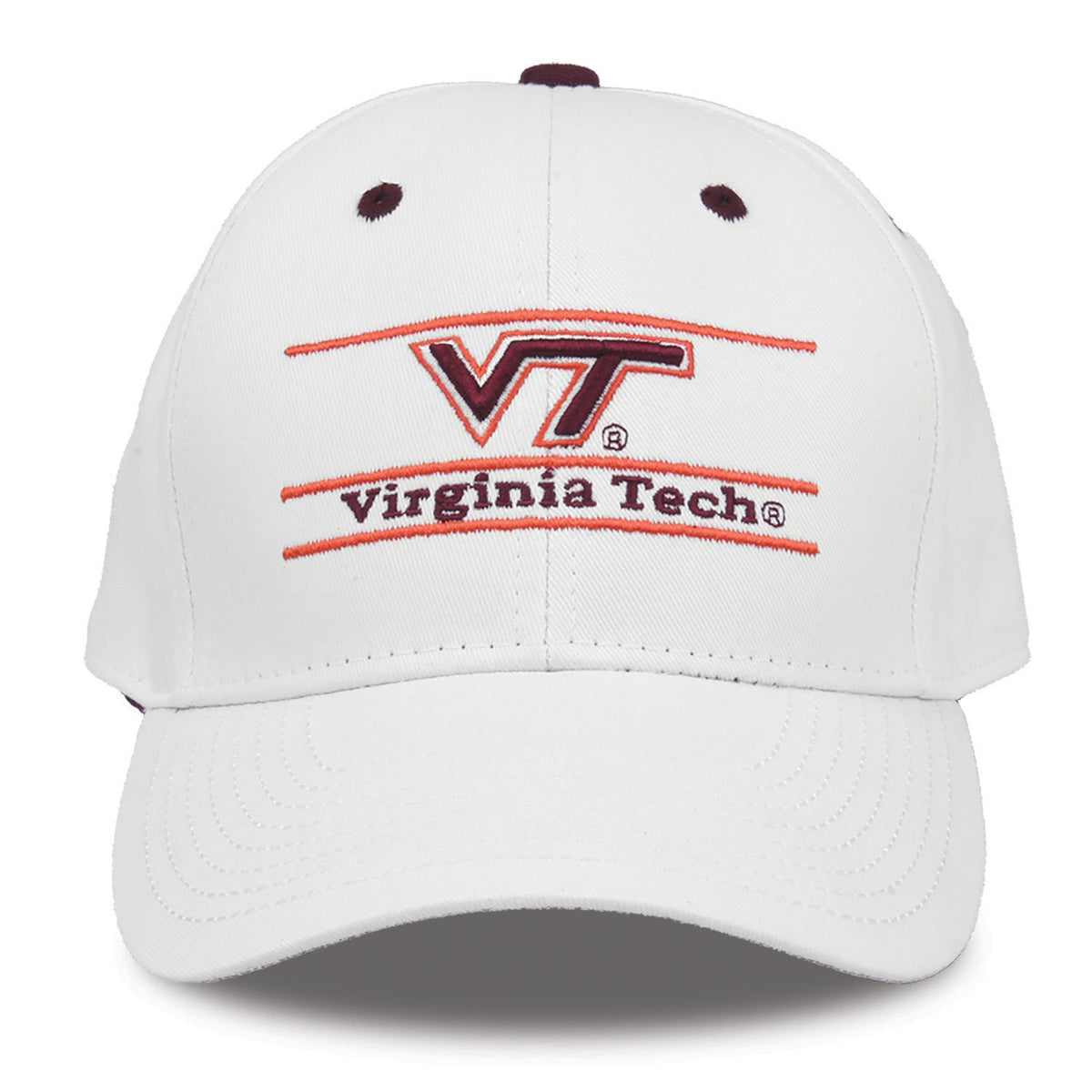 Virginia Tech Hokies Bookstore Snapback - White, product view