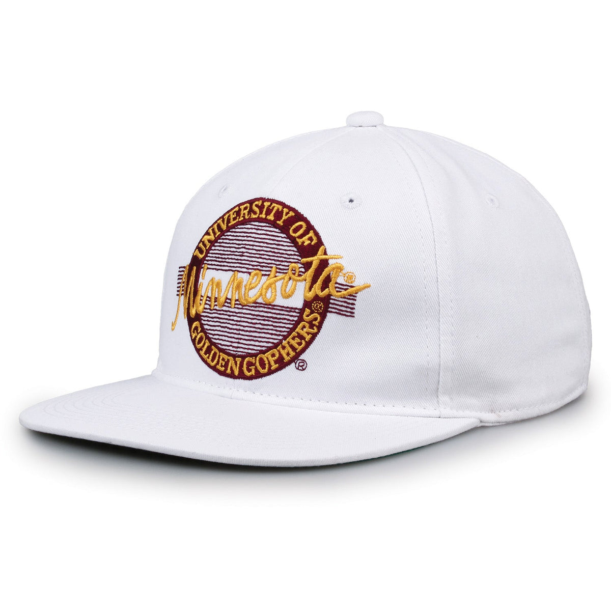 Minnesota Golden Gophers Retro Circle Snapback - White, alternate view 1