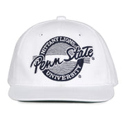 Retro Circle Snapback - White