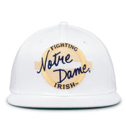 Retro Circle Snapback - White