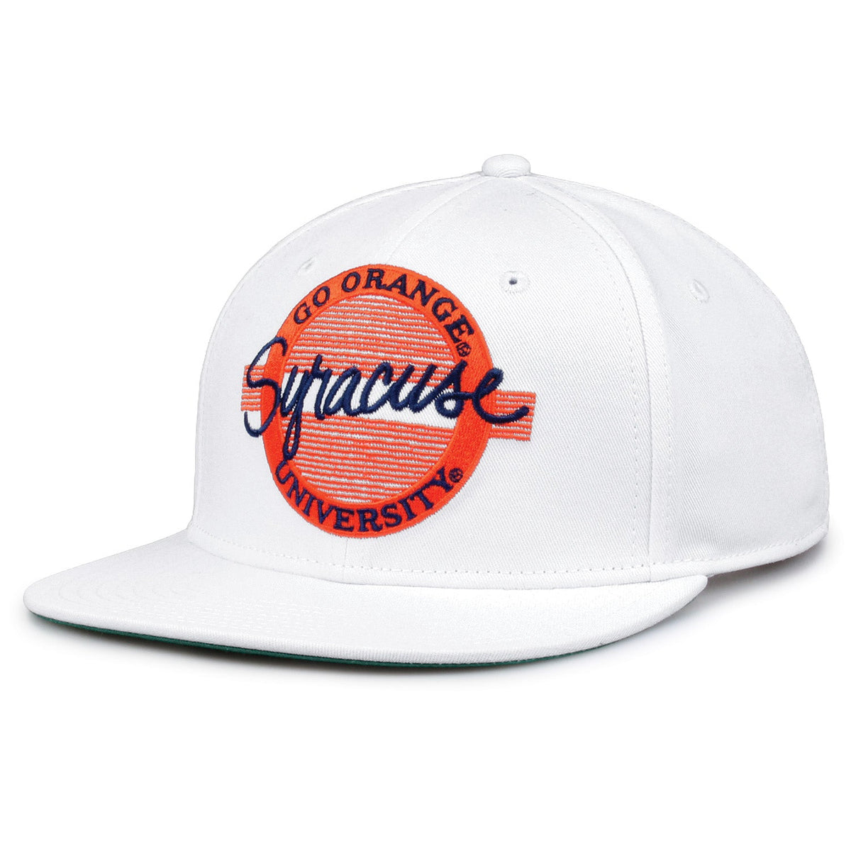 Syracuse Orange Retro Circle Snapback - White, alternate view 1