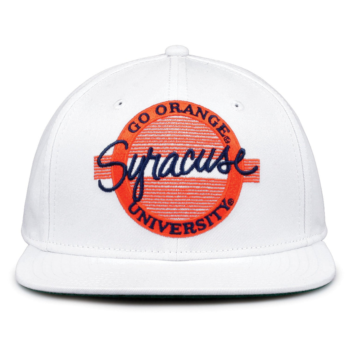 Syracuse Orange Retro Circle Snapback - White, product view