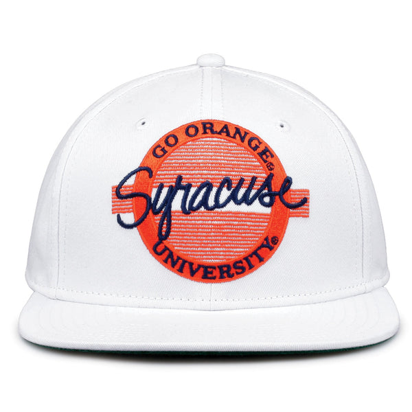 Syracuse Retro Circle Snapback - White