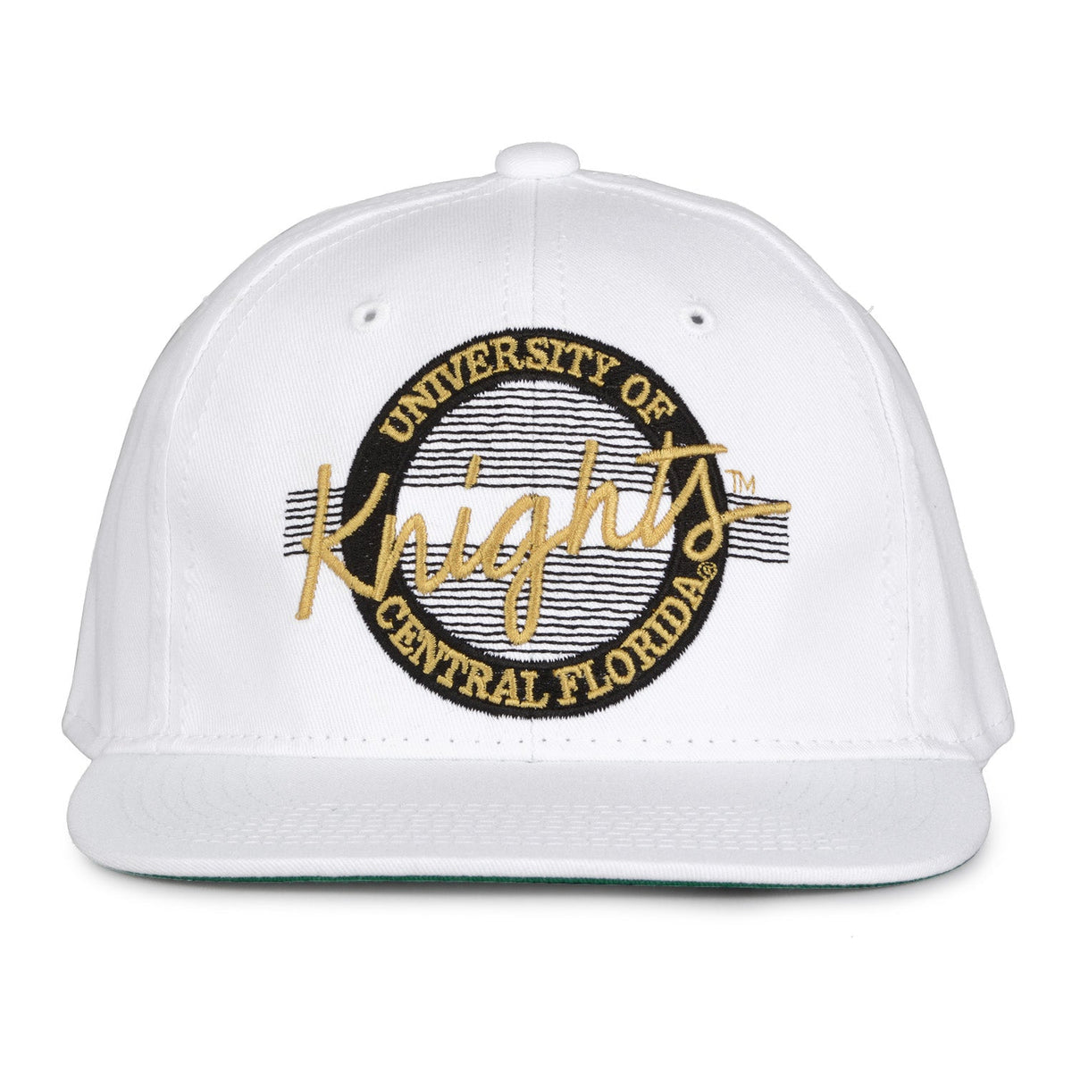 UCF Knights Retro Circle Snapback - White, front view