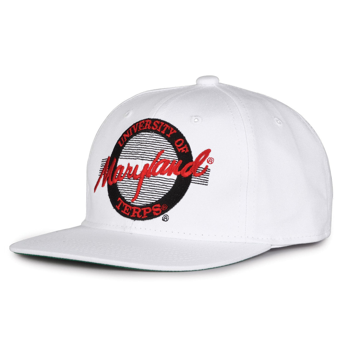 Maryland Terrapins Retro Circle Snapback - White, alternate view 1