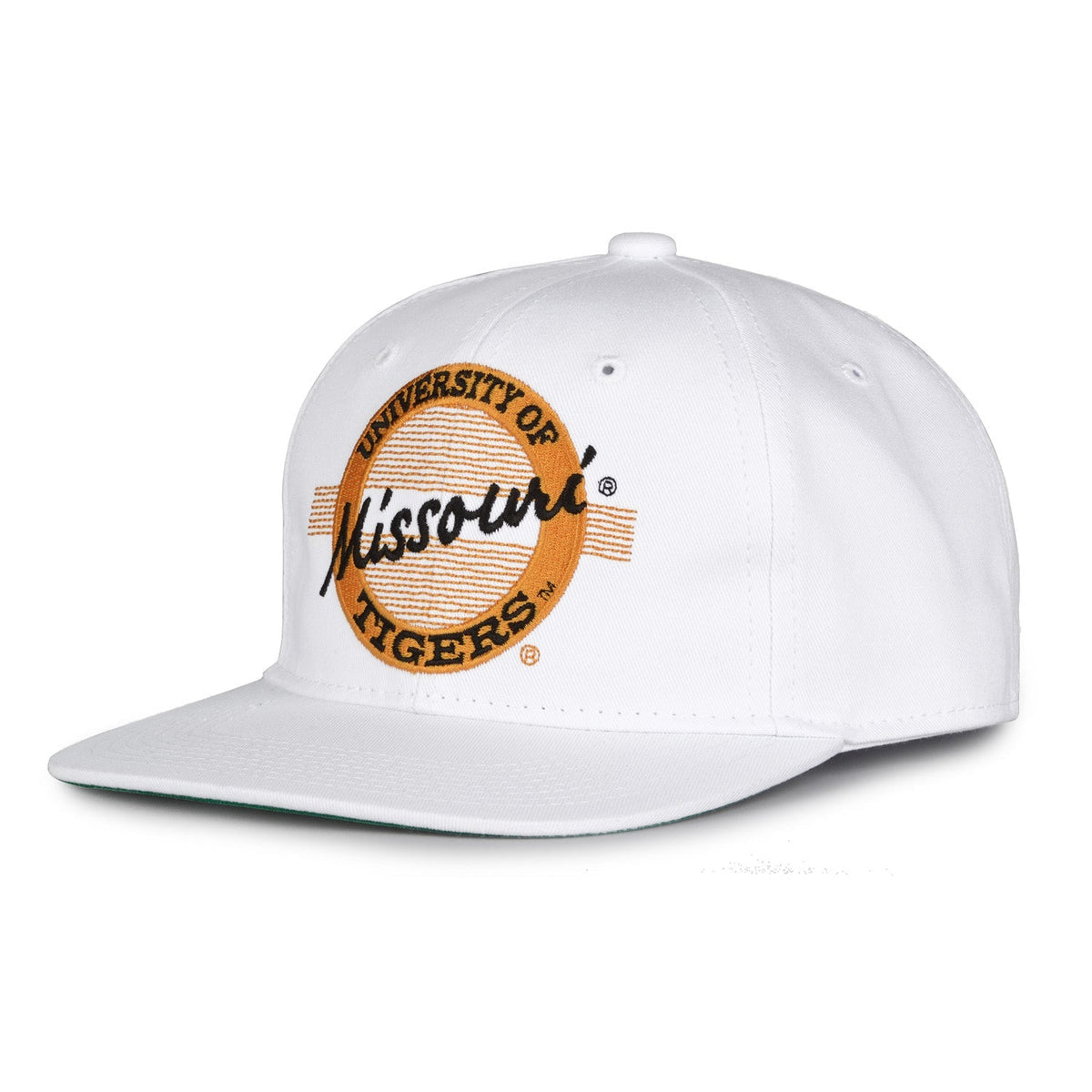 Missouri Tigers Retro Circle Snapback - White, alternate view 1
