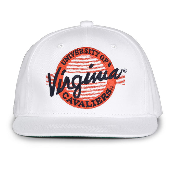 Virginia Retro Circle Snapback - White