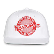 Retro Circle Snapback - White