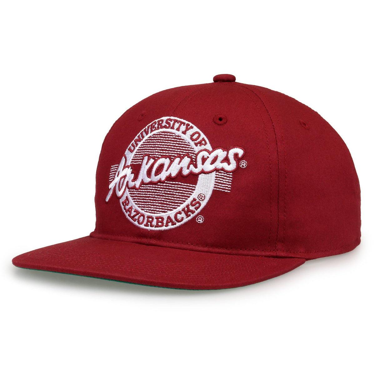 Arkansas Razorbacks Retro Circle Snapback - Cardinal, alternate view 1