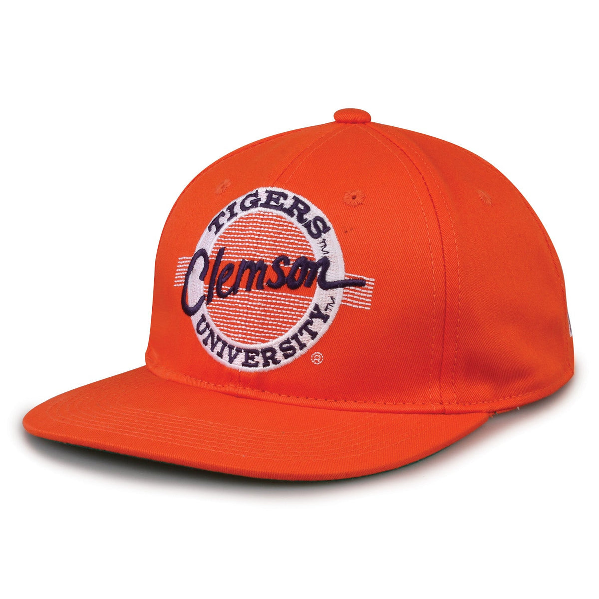 Clemson Tigers Retro Circle Snapback - Orange, alternate view 1