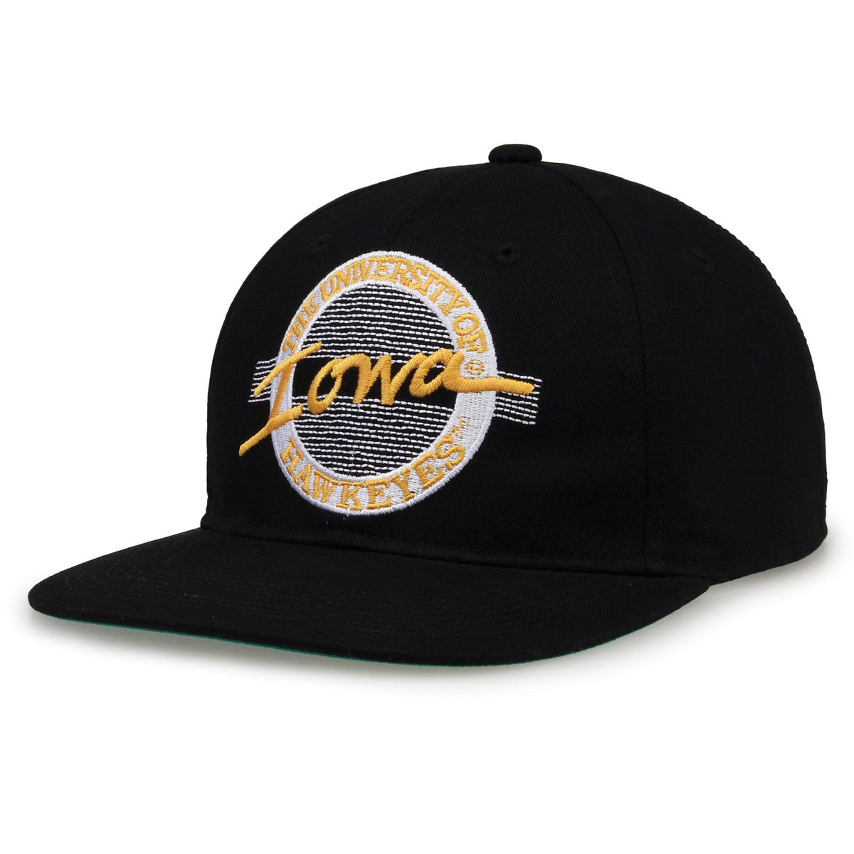 Iowa Hawkeyes Retro Circle Snapback - Black, alternate view 1