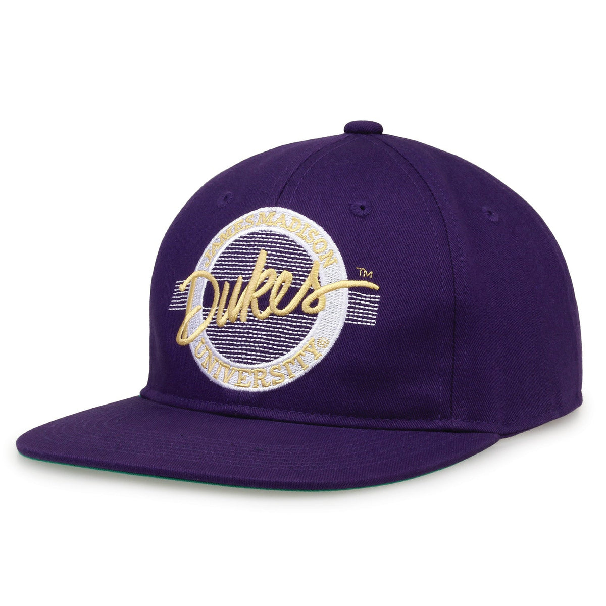 James Madison Dukes Retro Circle Snapback - Purple, alternate view 1