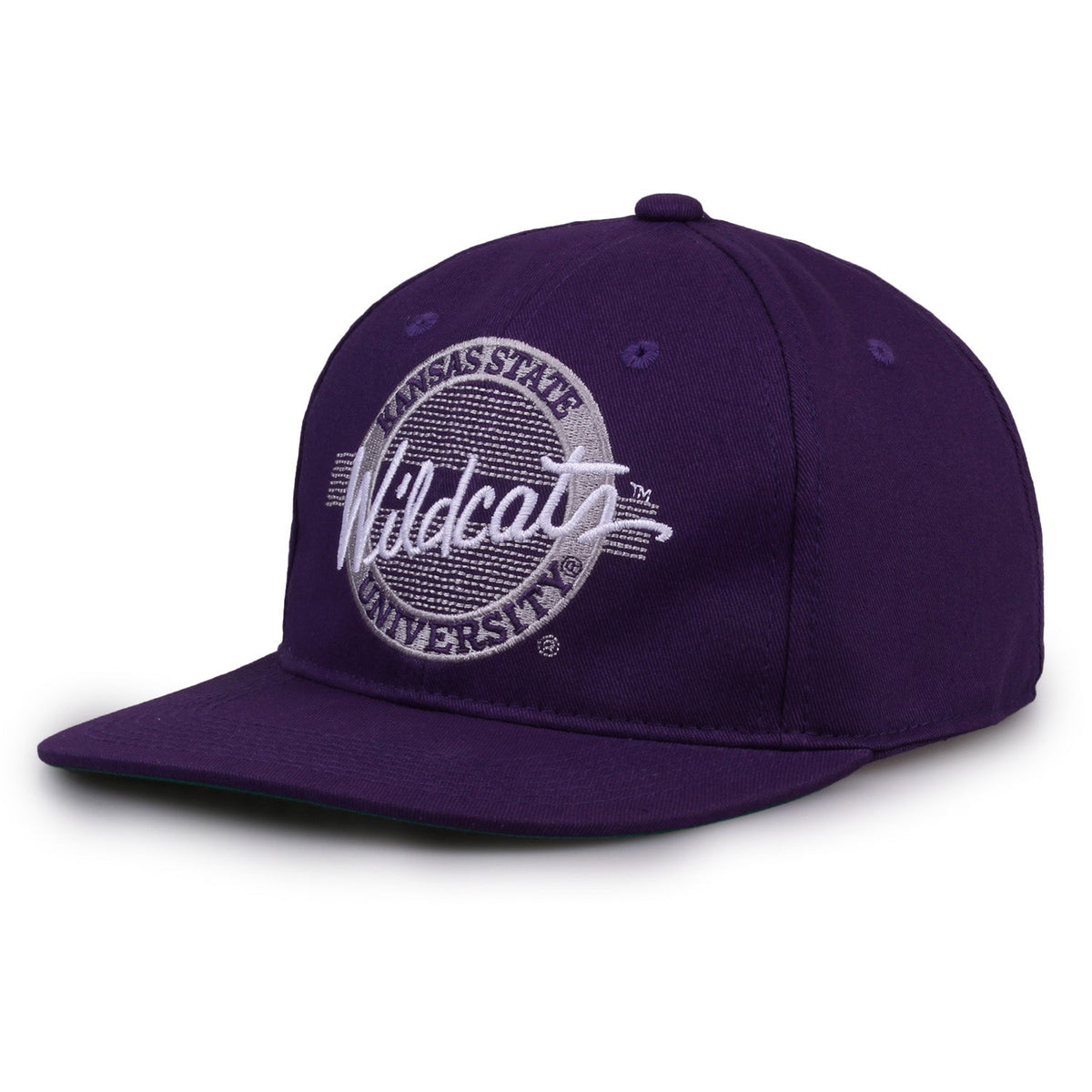 Kansas State Wildcats Retro Circle Snapback - Purple, alternate view 1