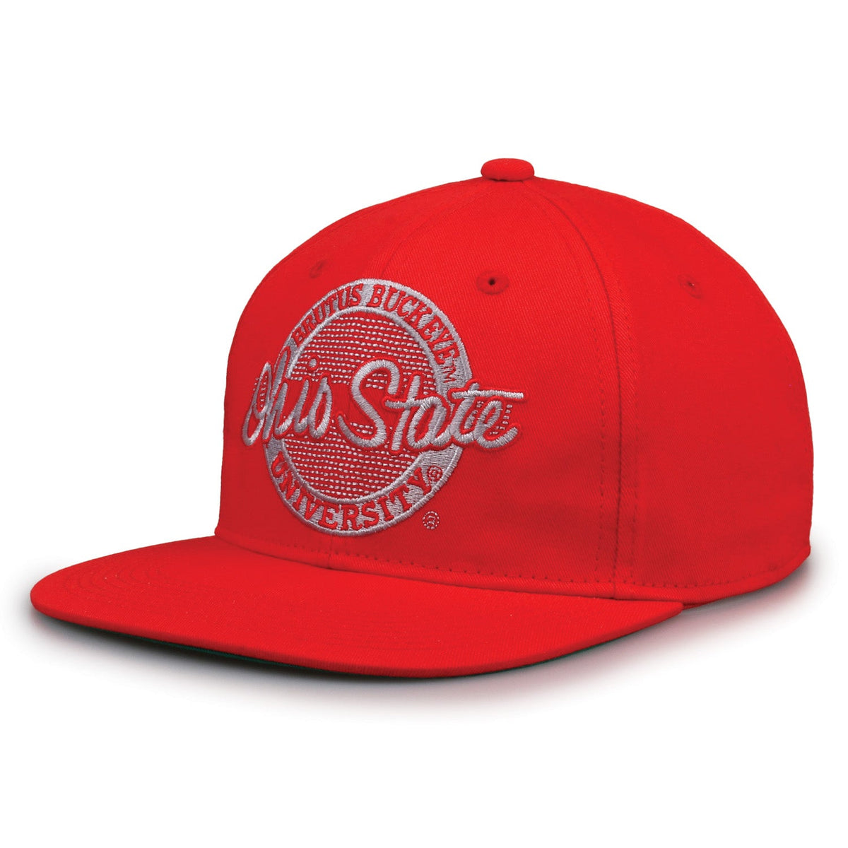 Ohio State Buckeyes Retro Circle Snapback - Red, alternate view 1