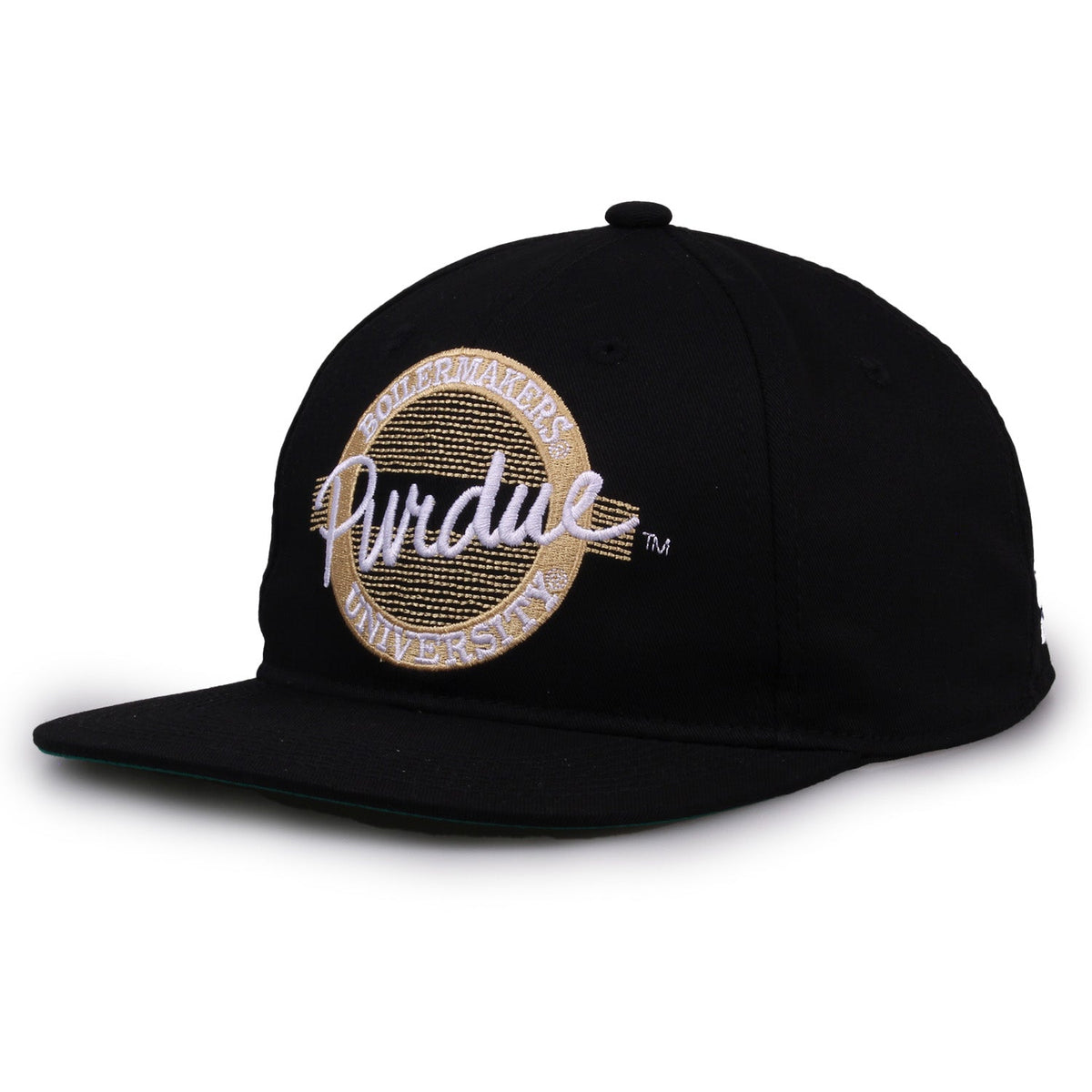 Purdue Boilermakers Retro Circle Snapback - Black, alternate view 1