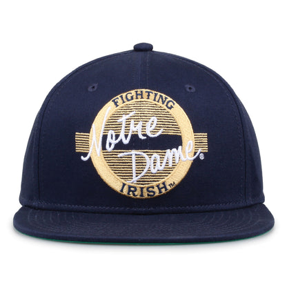 Notre Dame Retro Circle Snapback (Navy)