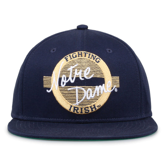 Notre Dame Retro Circle Snapback (Navy)