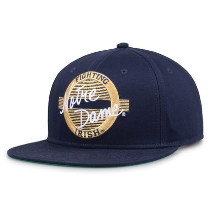 Notre Dame Retro Circle Snapback (Navy)