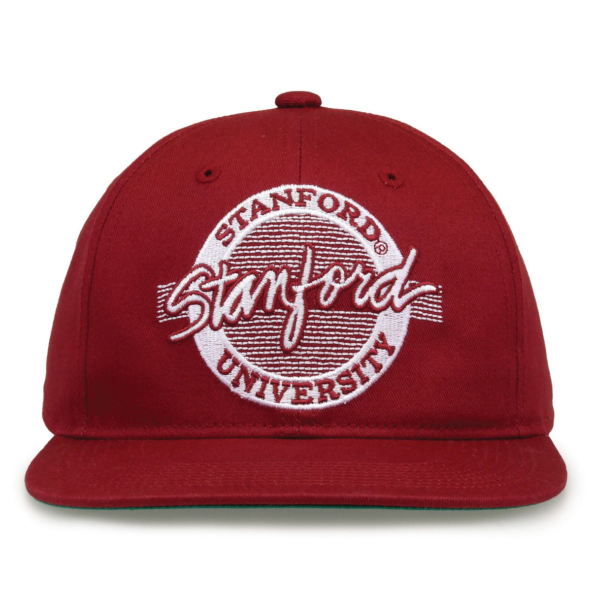 Stanford Cardinal Retro Circle Snapback - Cardinal, front view