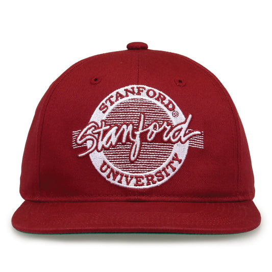 Stanford Cardinal Retro Circle Snapback - Cardinal, front view