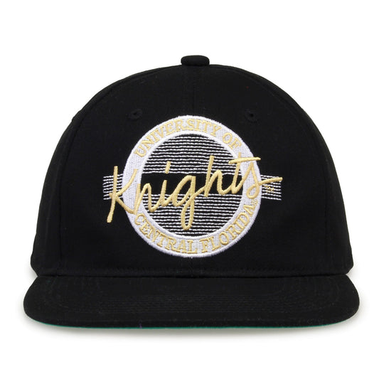 UCF Knights Retro Circle Snapback - Black, front view