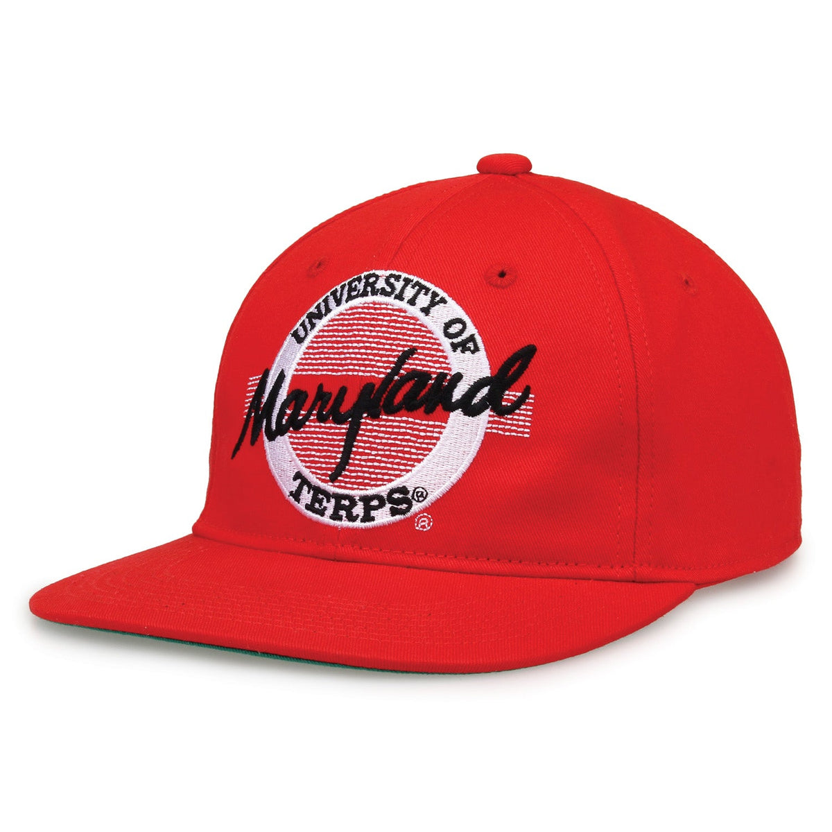 Maryland Terrapins Retro Circle Snapback - Red, alternate view 1