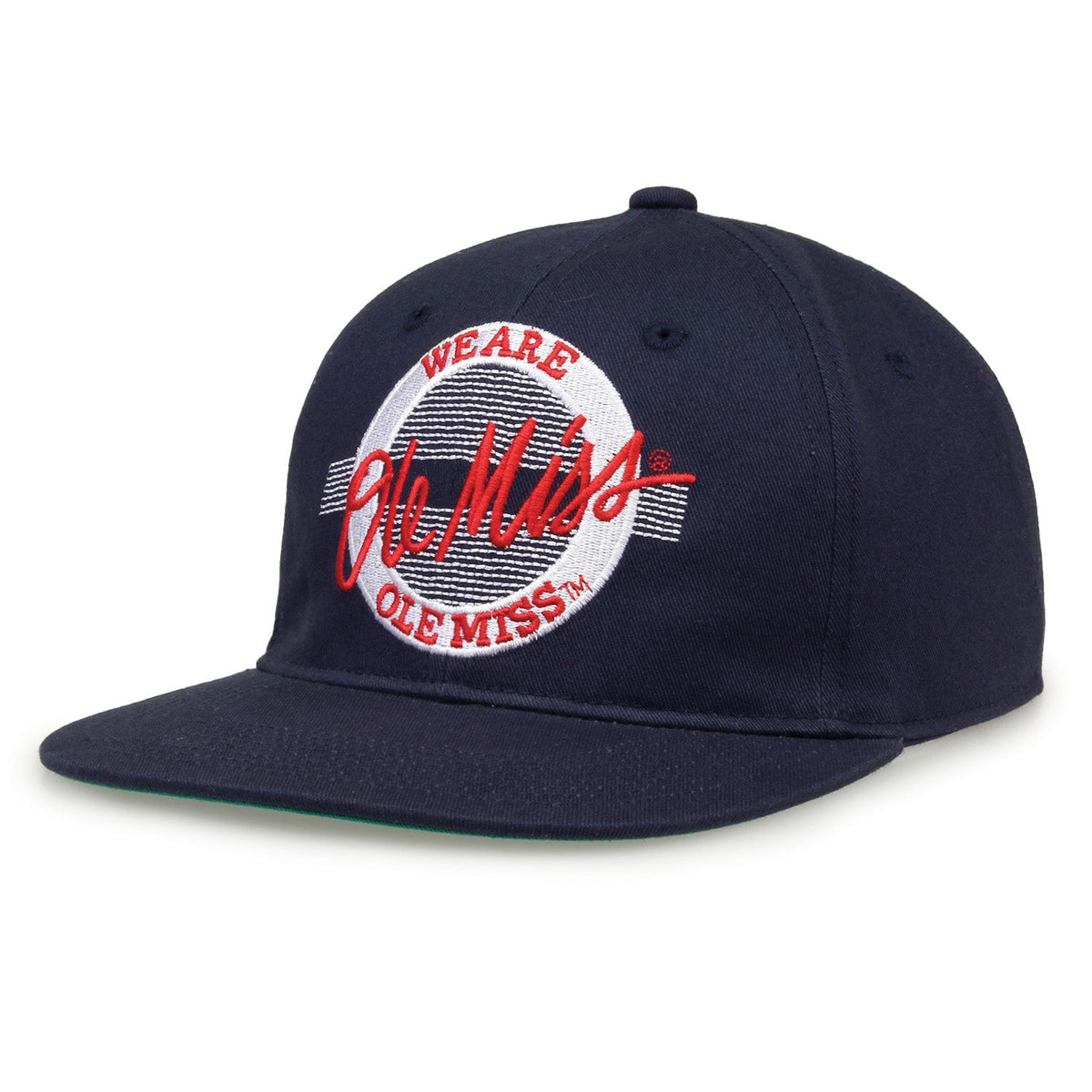Ole Miss Rebels Retro Circle Snapback - Navy, alternate view 1