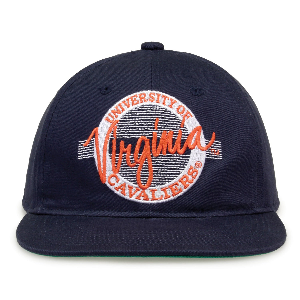 Virginia Cavaliers Retro Circle Snapback - Navy, front view