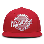 Retro Circle Snapback - Red