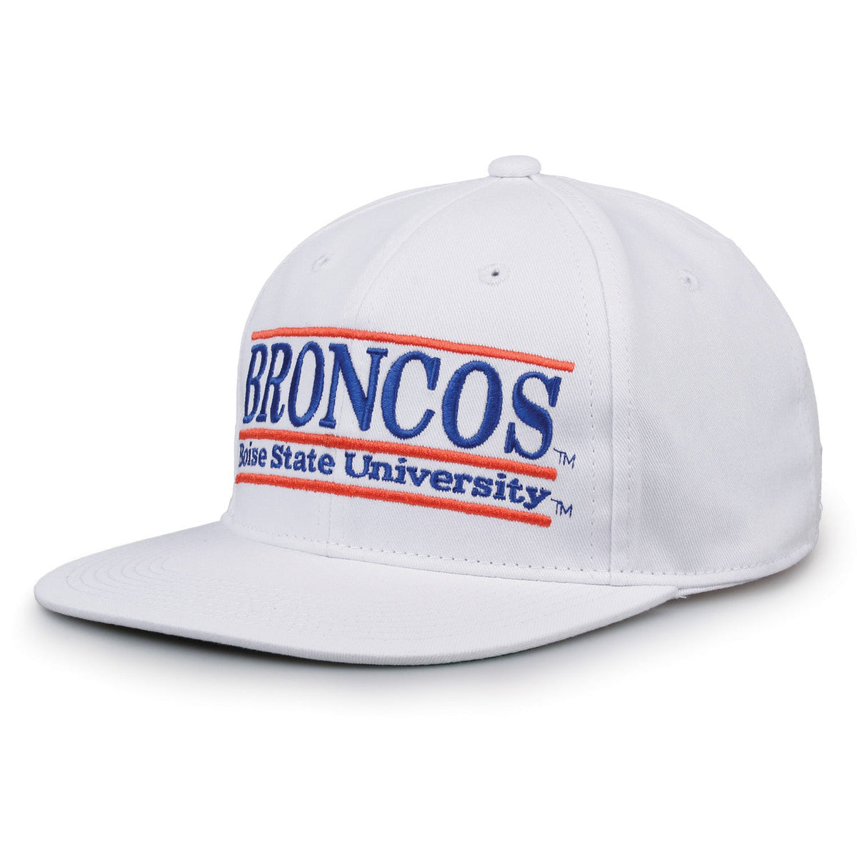 Boise State Broncos Retro Bar Snapback - White, alternate view 1