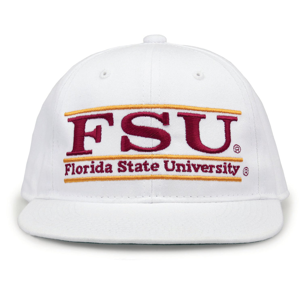 Florida State Seminoles Retro Bar Snapback - White, front view