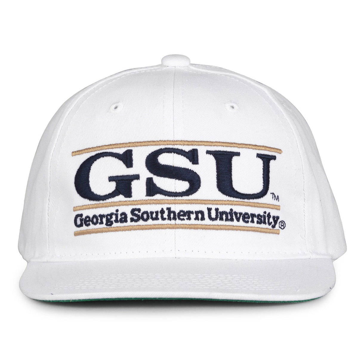 Georgia Southern Eagles Retro Bar Snapback - White, front view