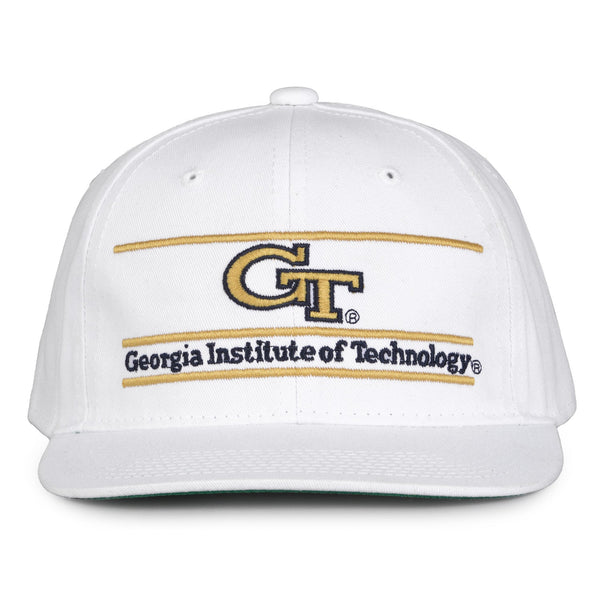 Georgia Tech Retro Bar Snapback - White