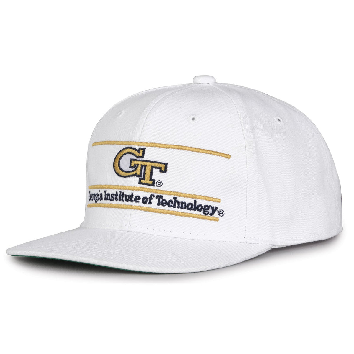 Georgia Tech Yellow Jackets Retro Bar Snapback - White, alternate view 1