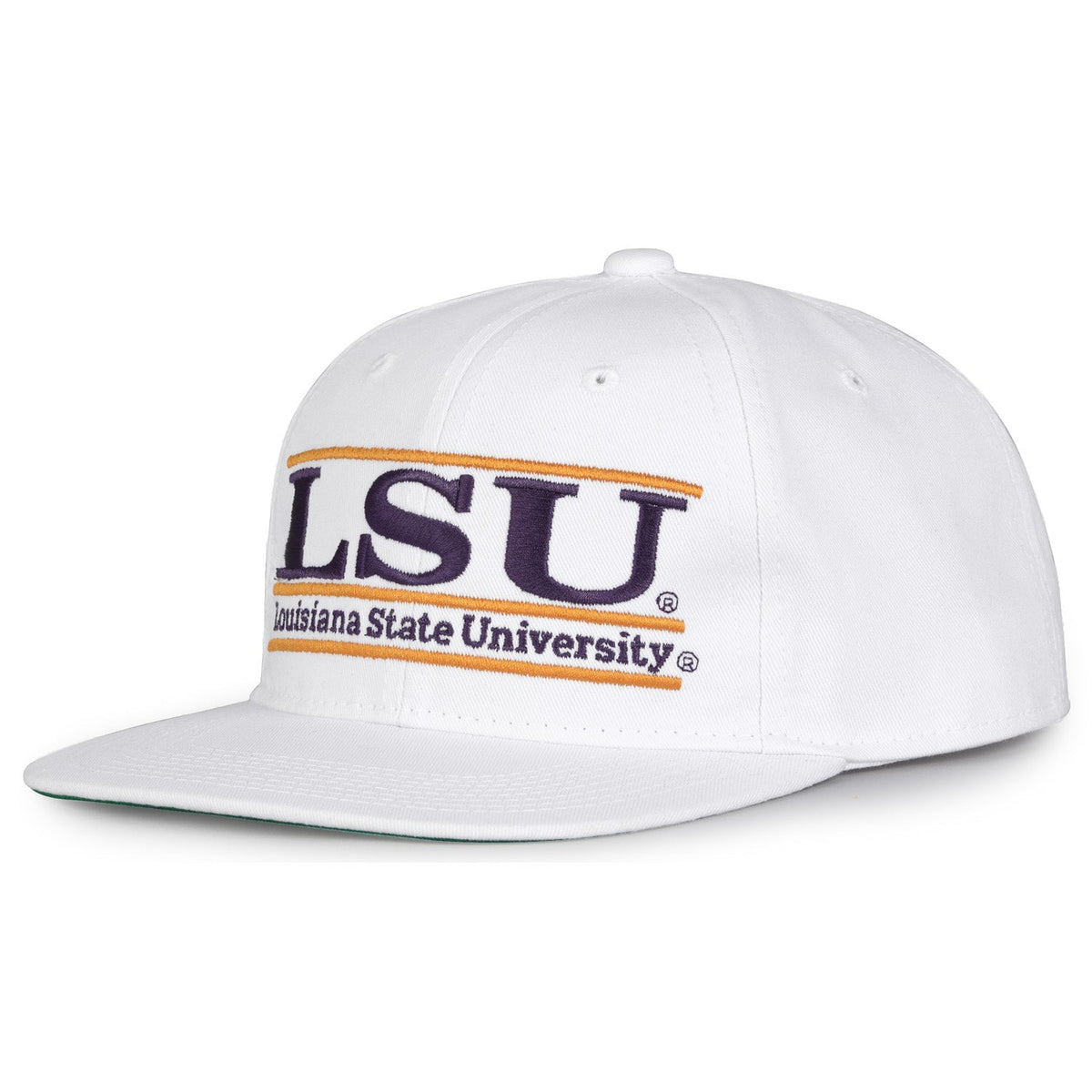 LSU Tigers Retro Bar Snapback - White, alternate view 1