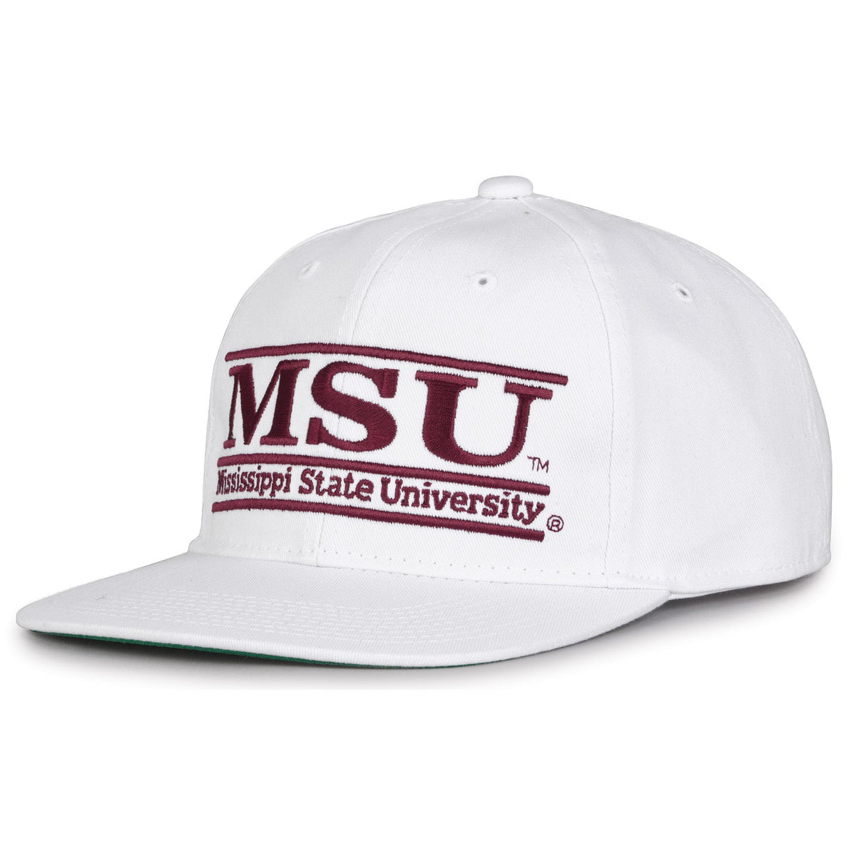 Mississippi State Bulldogs Retro Bar Snapback - White, alternate view 1