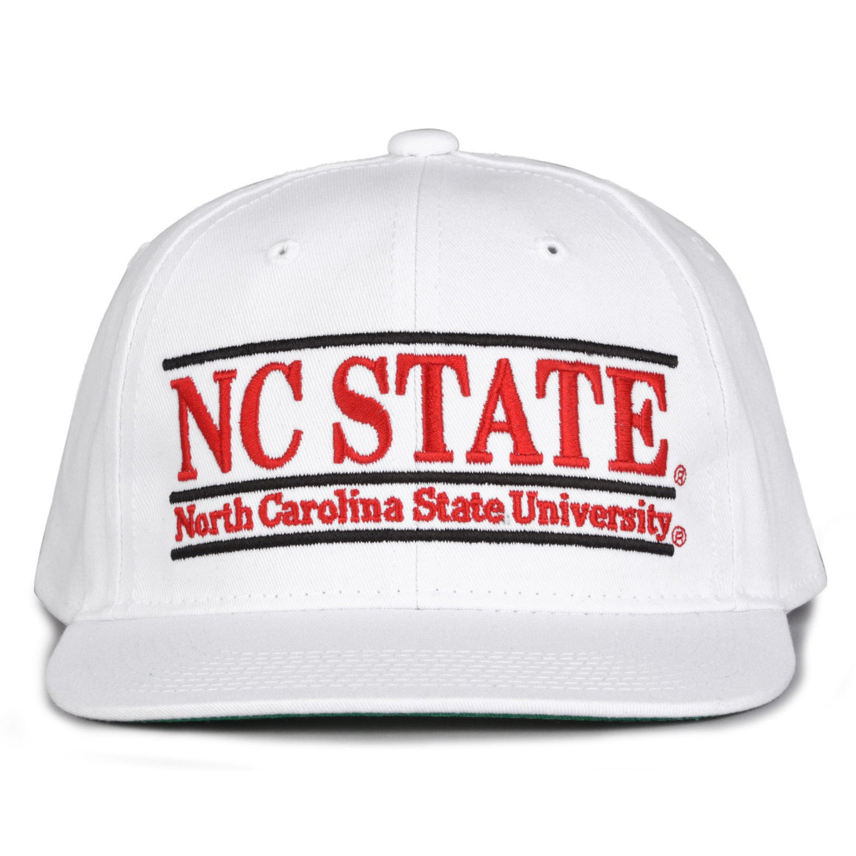 NC State Wolfpack Retro Bar Snapback - White, front view